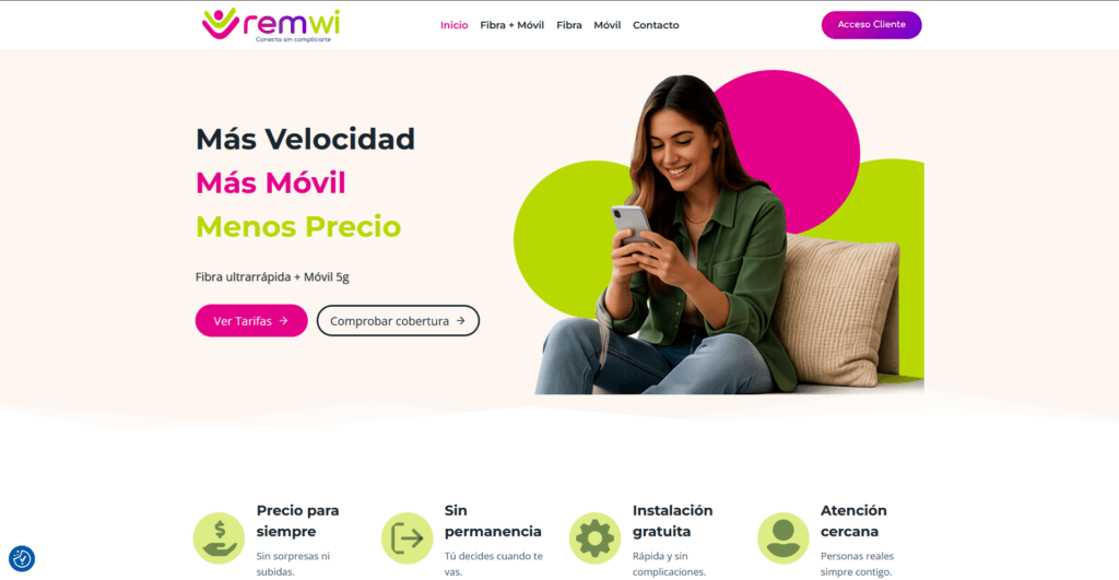 Sitio web REM Wi